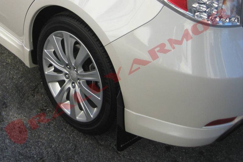 Rally Armor 08-10 Subaru WRX / 08-11 Impreza 2.5i (Hatch/Sedan) Basic Black Mud Flap w/Black Logo