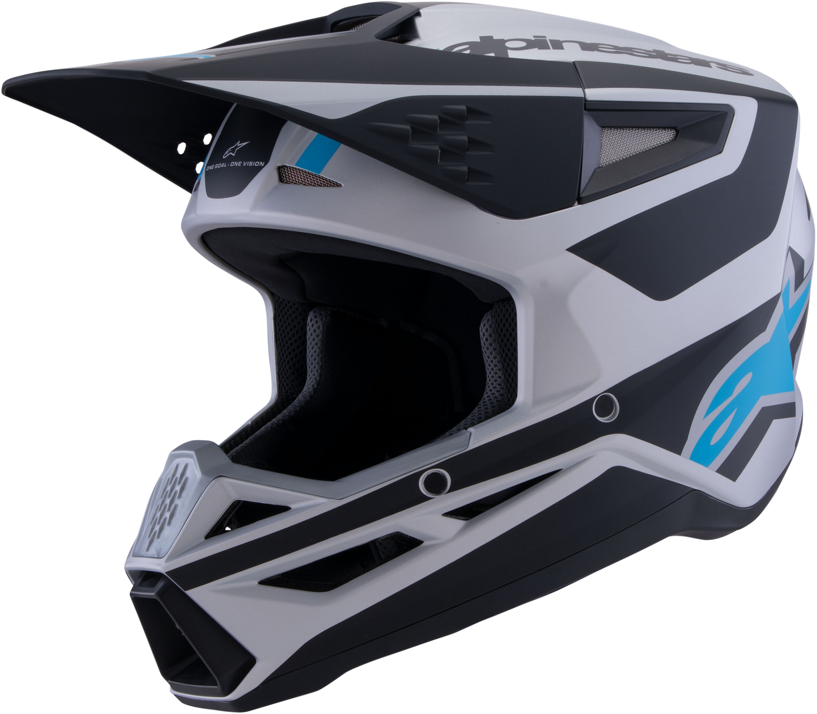 Sm3 Heat Helmet Silver/Blue/Black Matt Md