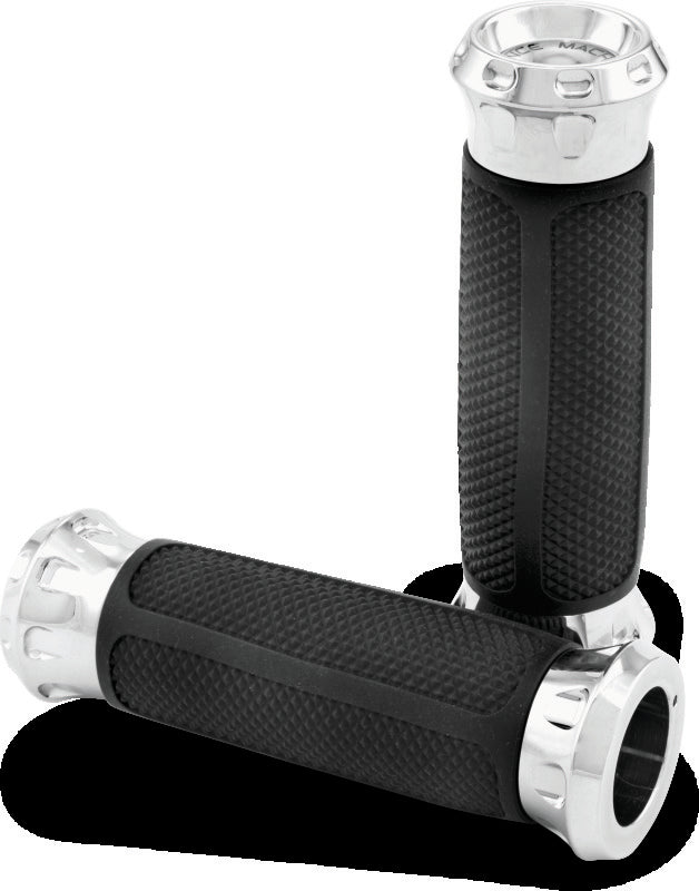 Performance Machine Handle Grip Set Overdrive - Chrome