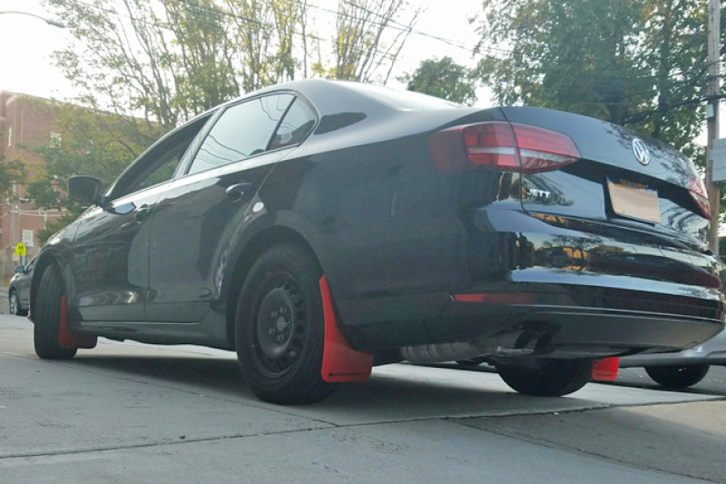 Rally Armor 15-18 VW Jetta Black UR Mud Flap w/Red Logo