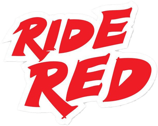 Ride Red Decal 4"