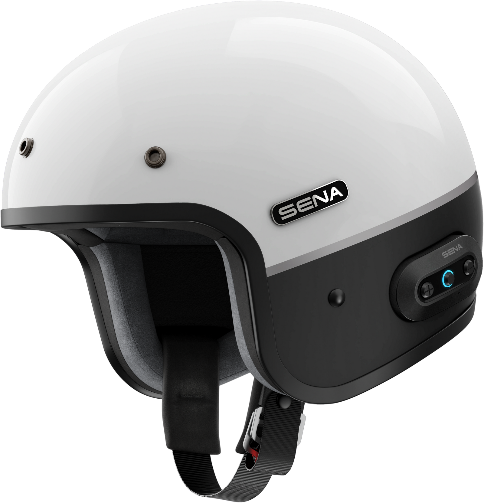 Surge Open Face Helmet W/Mesh Glossy White/Matte Black 2x