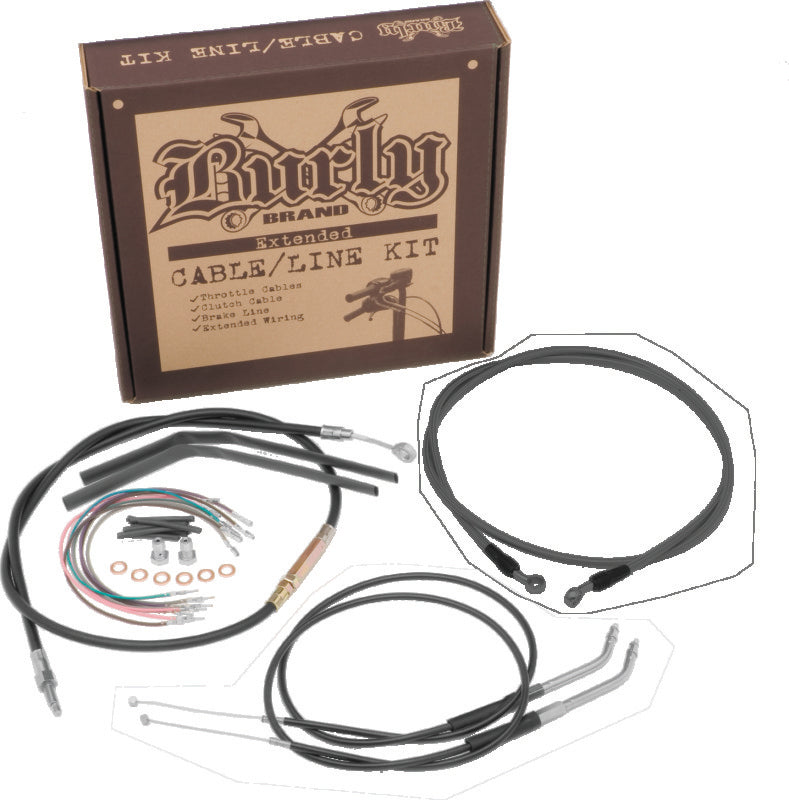 Burly Brand Control Kit 12in Dyna - Black