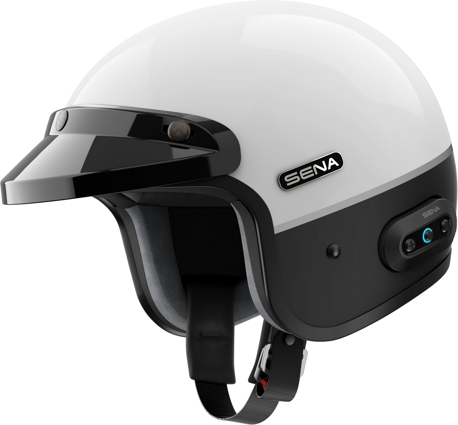 Surge Open Face Helmet W/Mesh Glossy White/Matte Black 2x