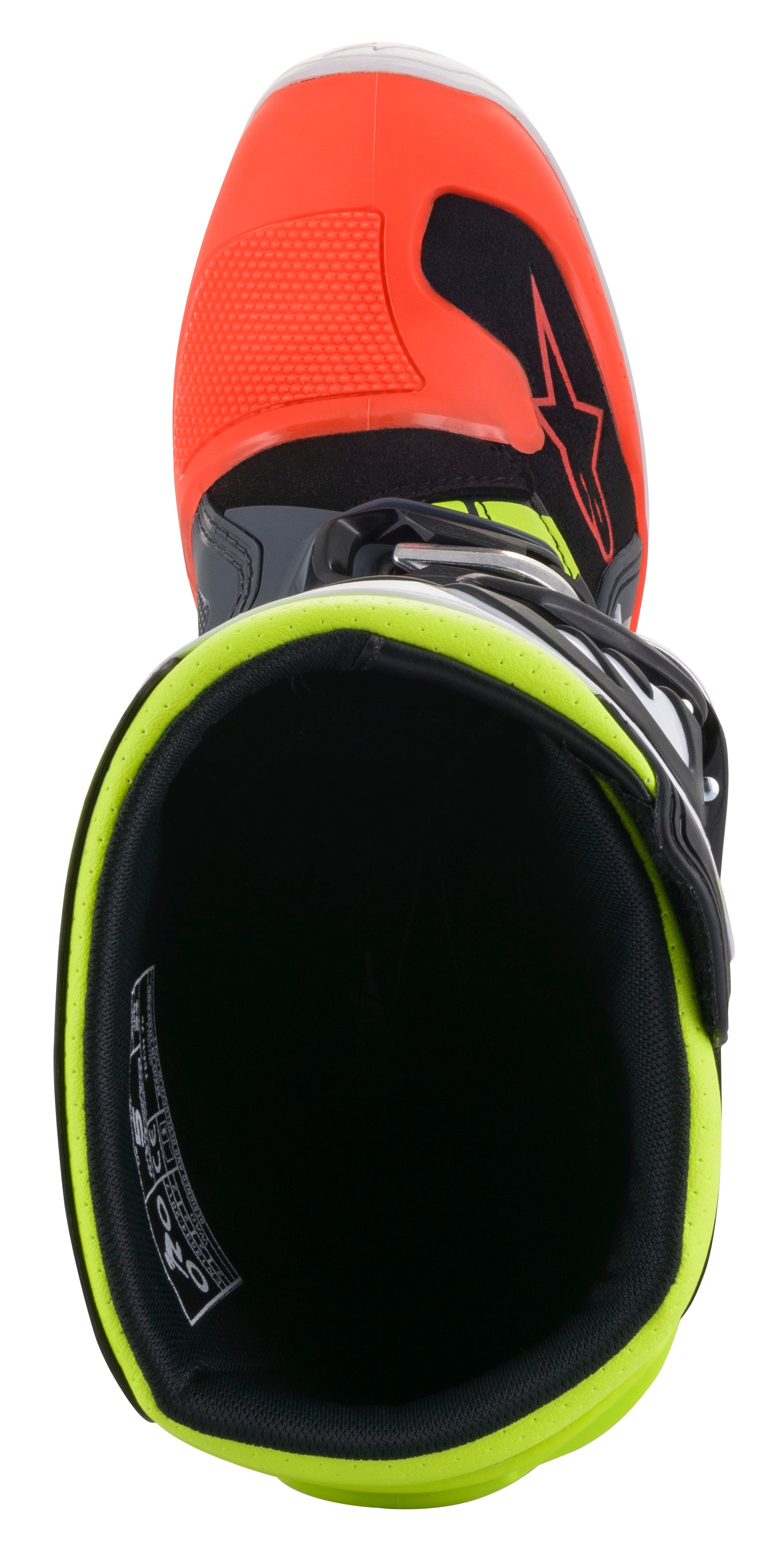 Tech 7s Boots Dark Grey/ Red Fluo/Yellow Fluo Sz 07