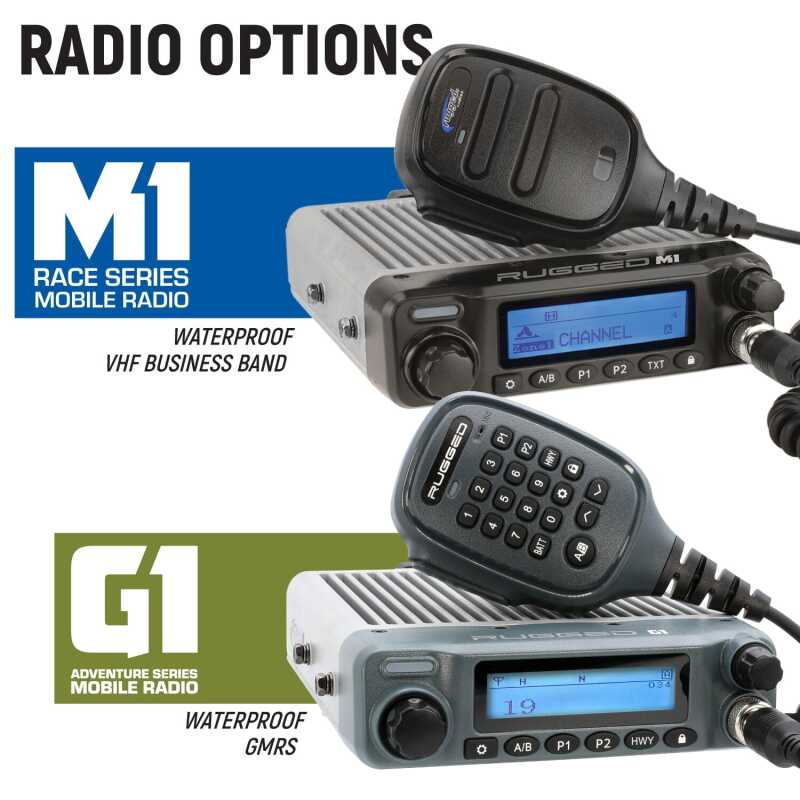 Rugged Radios Kawasaki Teryx4/Teryx5 H2 Comp Comm Kit w/ BT Intercom & 2-Way - 696/M1 VHF Bus Band