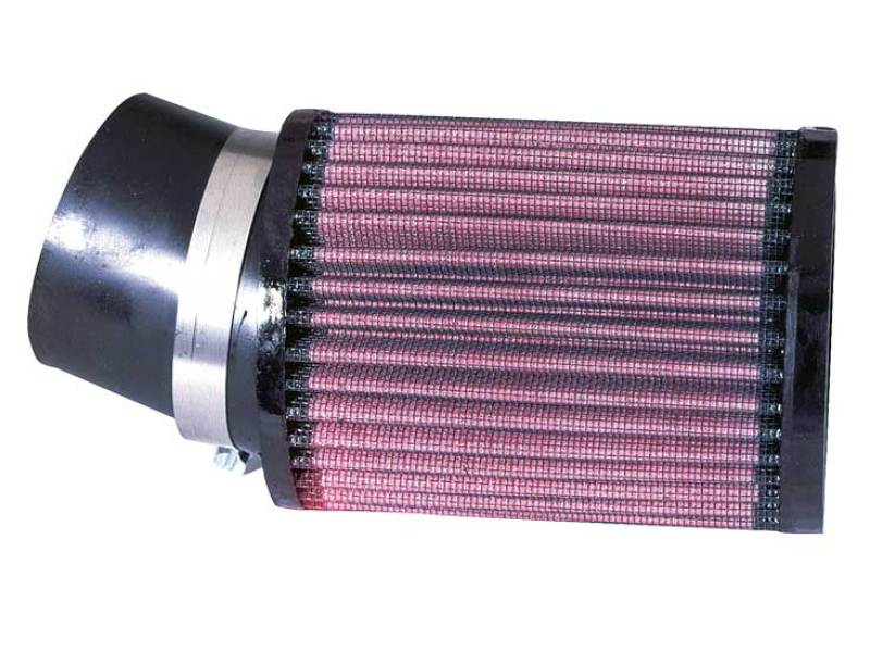 K&amp;N Filter Universal Rubber Round Straight Filter 20 Deg Angled 2-7/16in Flange 3-3/4in OD 5in H