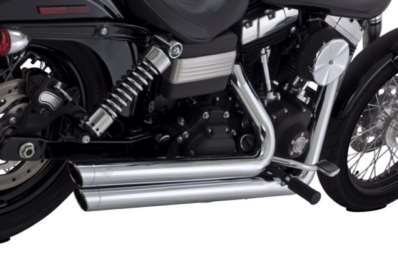 Vance &amp; Hines HD Dyna 06-09 Big Shots Staggered Chrome Full System Exhaust