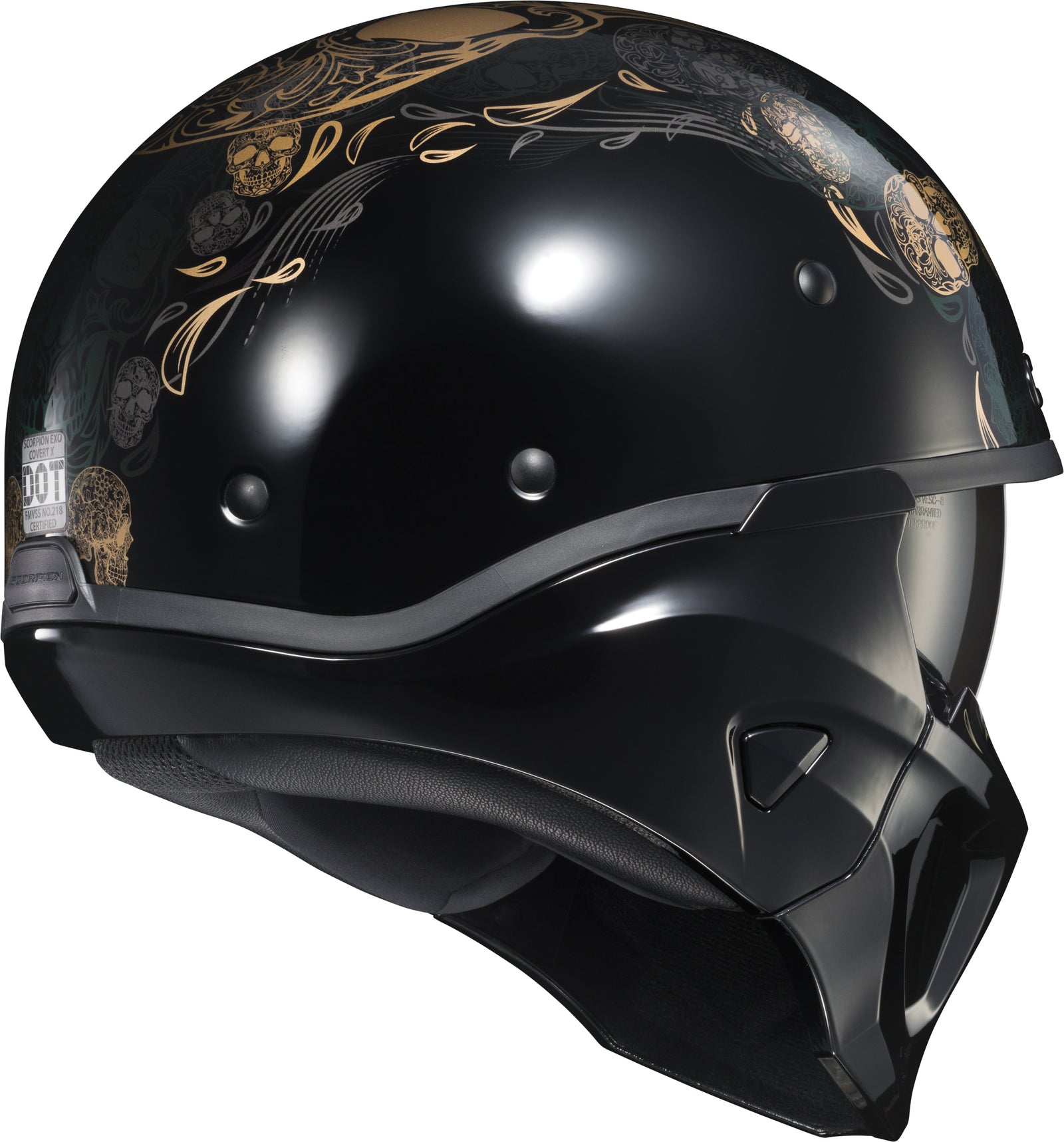 Covert X Open Face Helmet Kalavera 2x