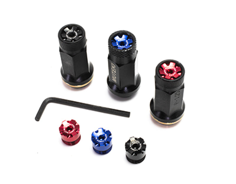 Wheel Mate Muteki Aluminum Closed End Cap 12 X 1.50- Red (24 PCS)