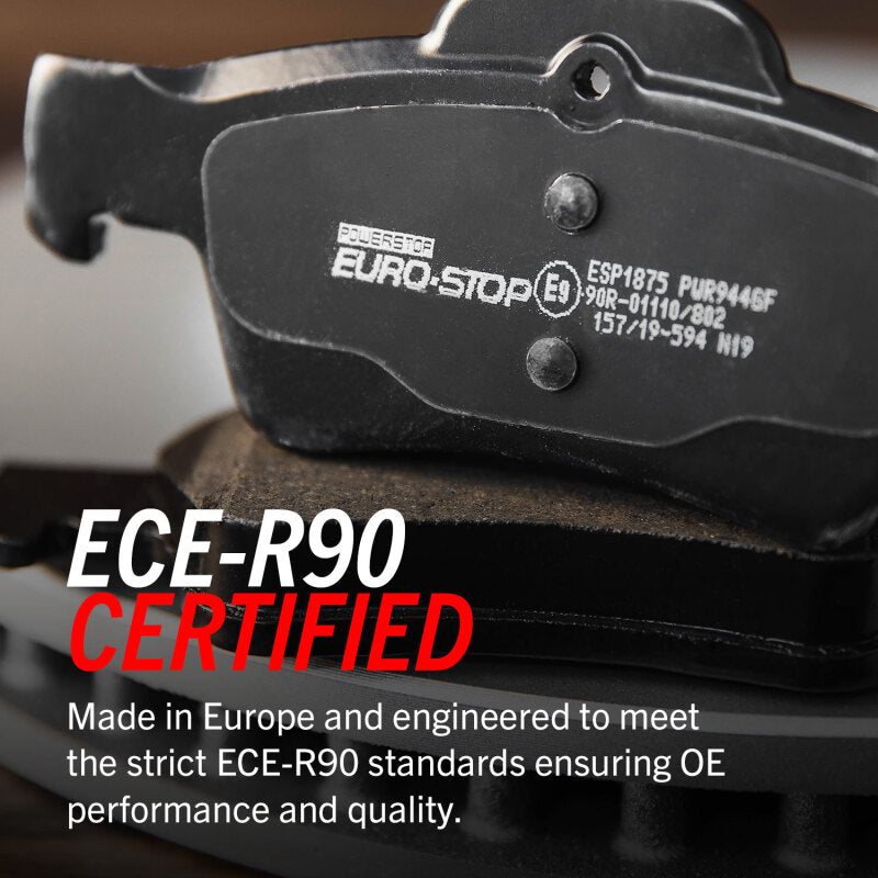 Power Stop 15-19 Volkswagen e-Golf Euro-Stop ECE-R90 Front Brake Pads