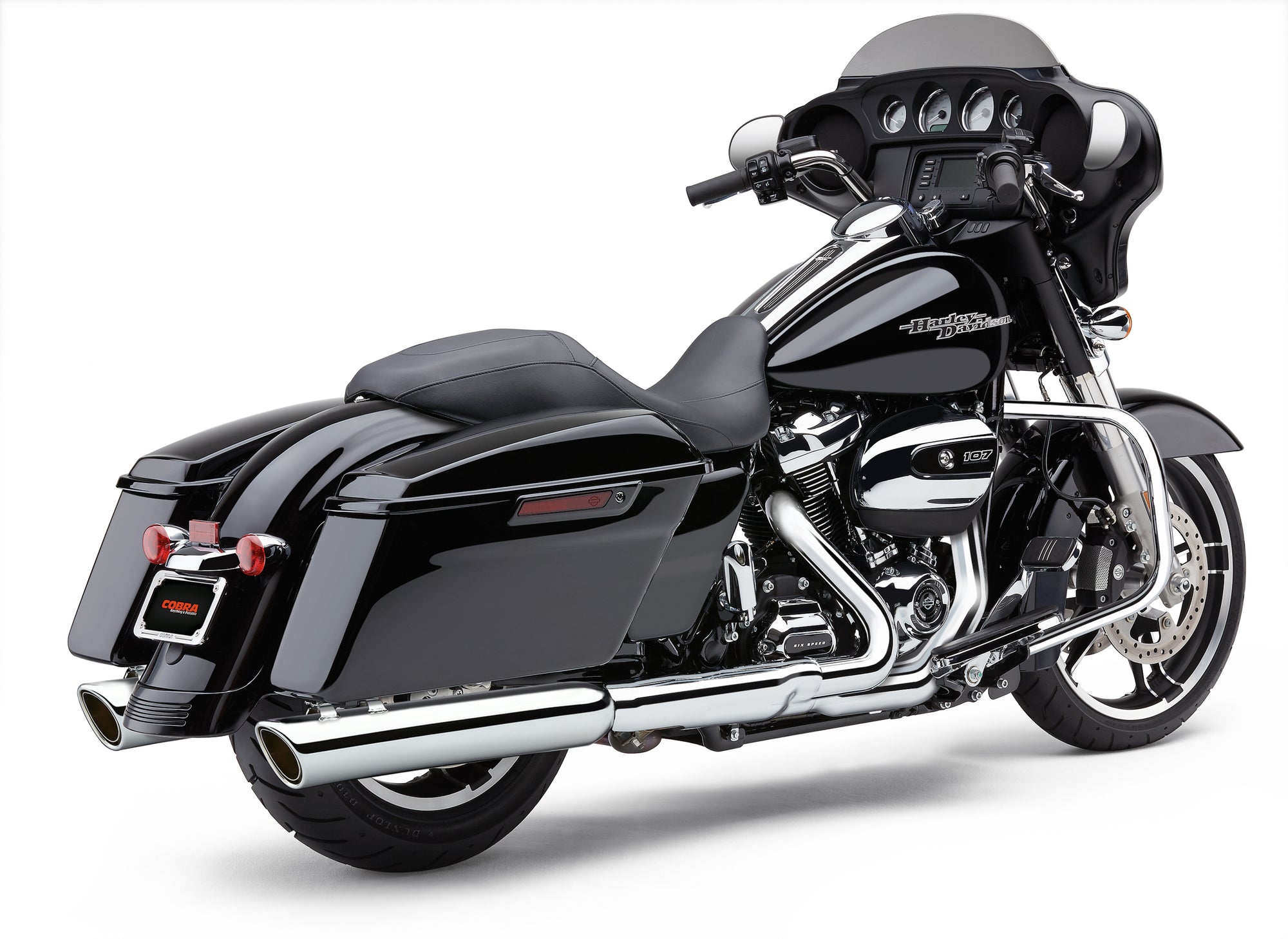 909 Twins 4" Slip Ons Chrome Flh/Flt 17 22