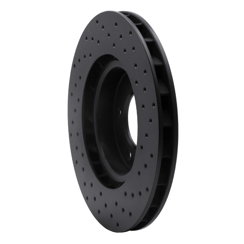 R1 95-99 BMW M3 E36 Right Front Drilled Black Brake Rotor