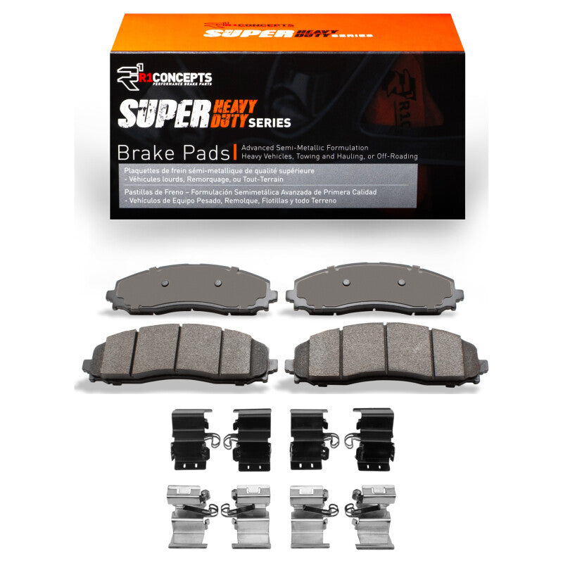 R1 2023-2025 Ford F-250 2WD (Super Duty) Rear R1 Super Duty Pads &amp; Hardware Kit