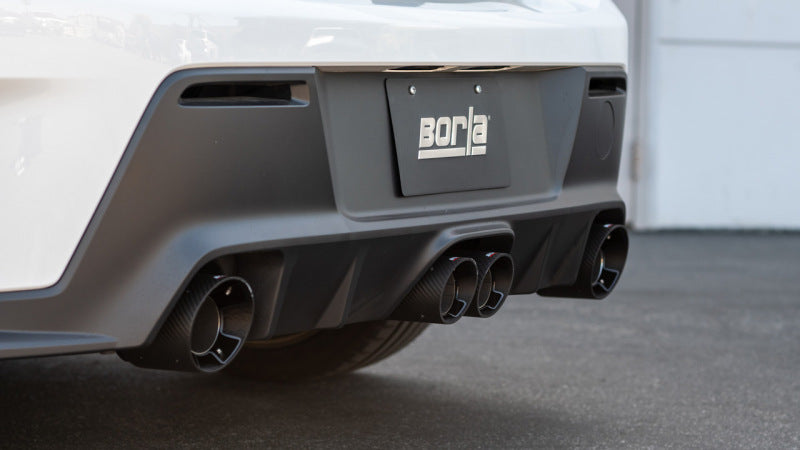 Borla 23-24 Toyota GR Corolla ATAK Cat Back System - Carbon Fiber &amp; Black Anodized