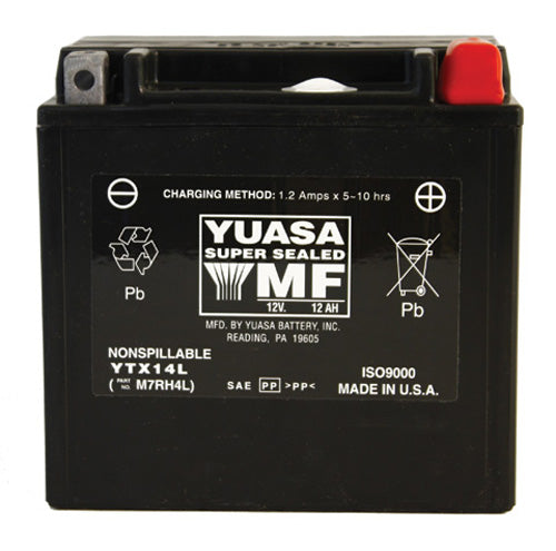 YUASA YTX14L FACTORY ACTIVATED MAINTENANCE FREE 12 VOLT BATT