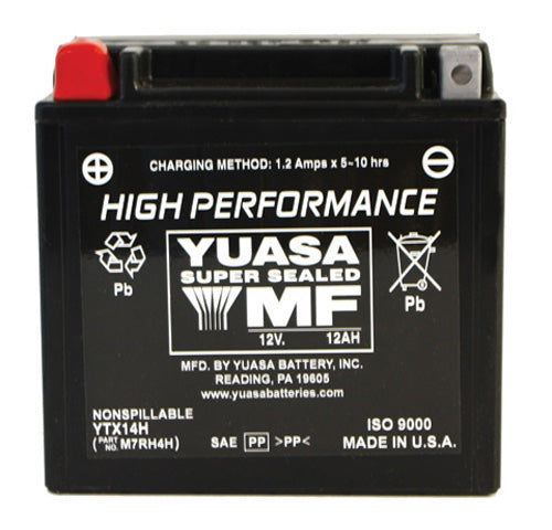 YUASA YTX14H FACTORY ACTIVATED MAINTENANCE FREE 12 VOLT BAT