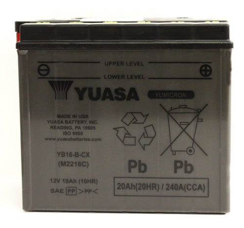 YUASA YB16-B-CX YUMICRON CX-12 VOLT BATTERY