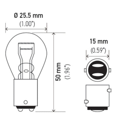 Hella Bulb 1157 12V 27/8W BAY15d S8