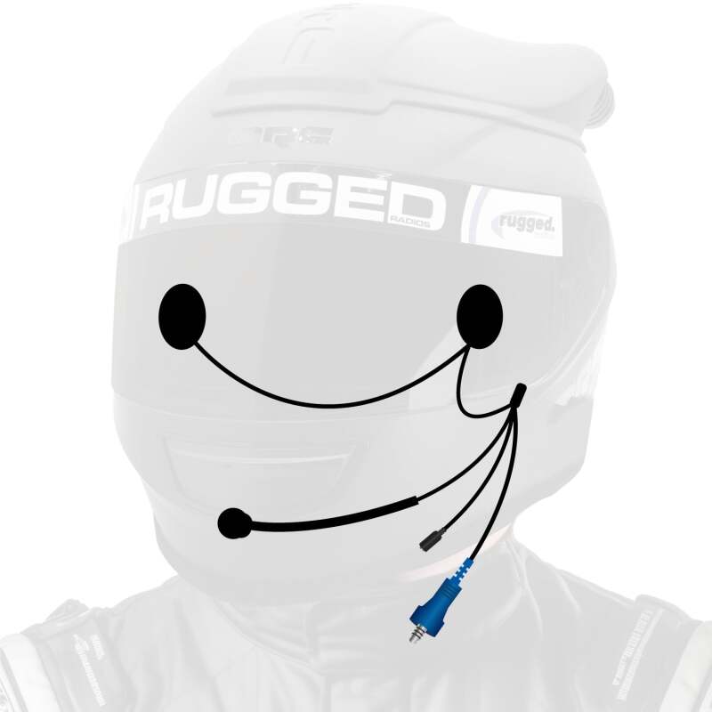 Rugged Radios OFFROAD Wired Helmet Kit with Alpha Audio Speakers Mic &amp; 3.5mm Earbud Jack