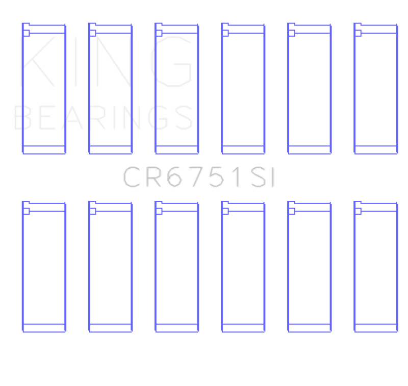 King Engine Bearings 97-07 Ford 2.5L/2.9L/3.0L (Size STD) Rod Bearing Set