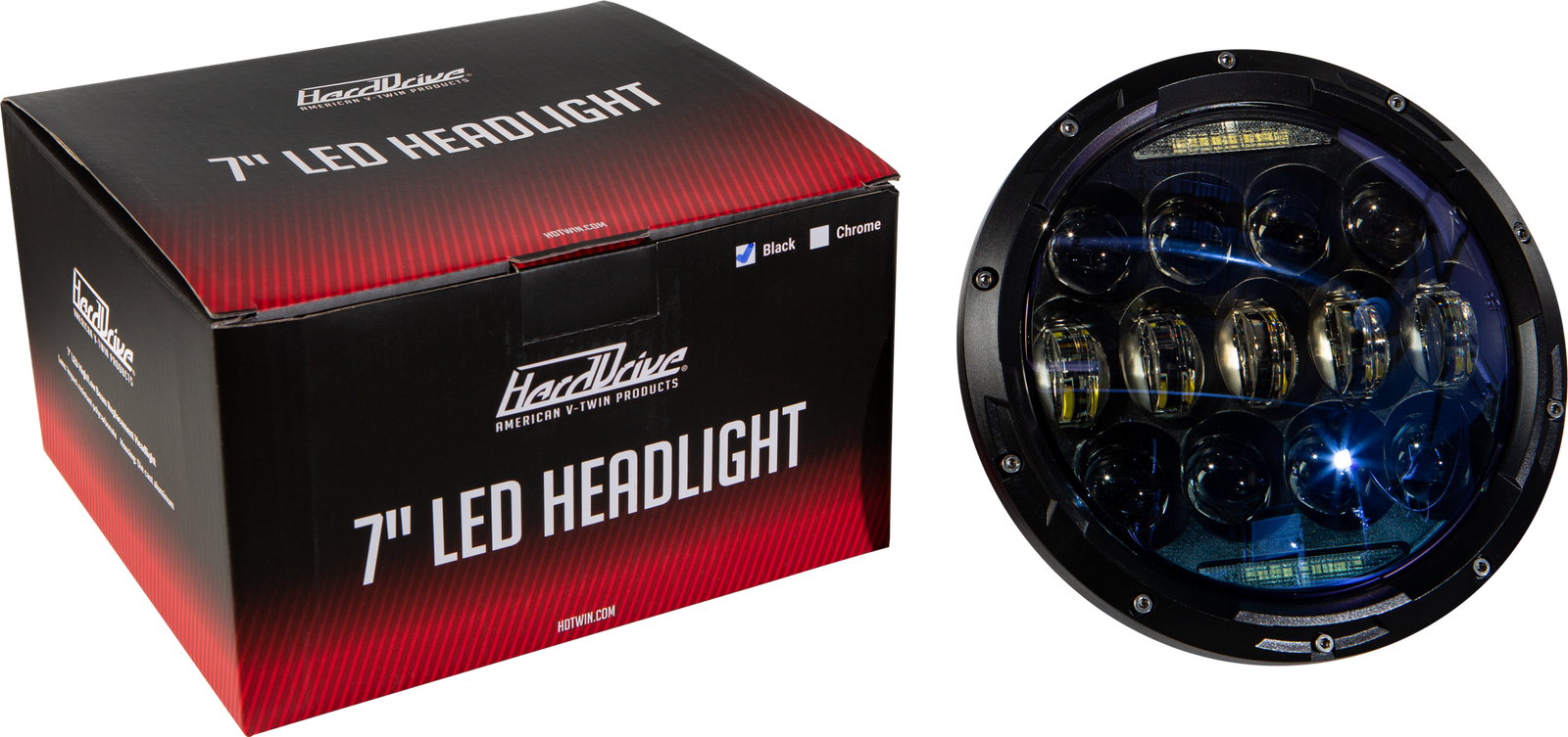 Led Headlight 7" 130w Black 10,000/5000 Lumens