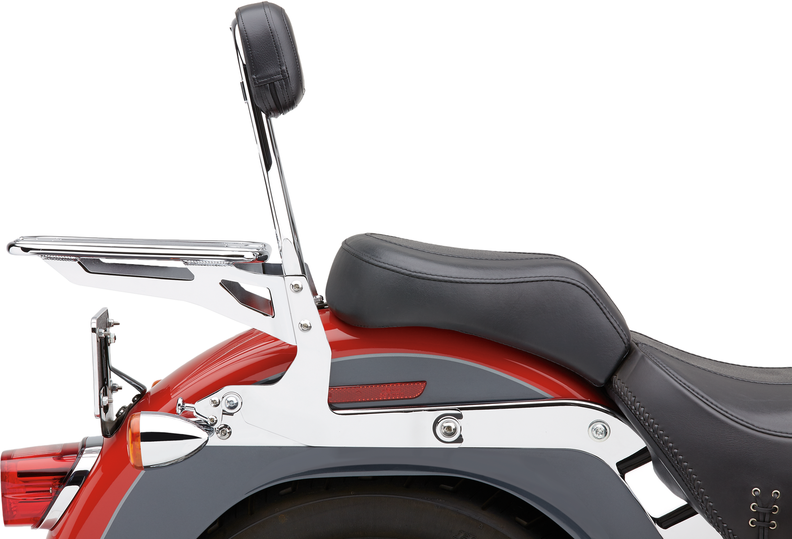 Detachable Backrest Round Chrome Softail 07 17