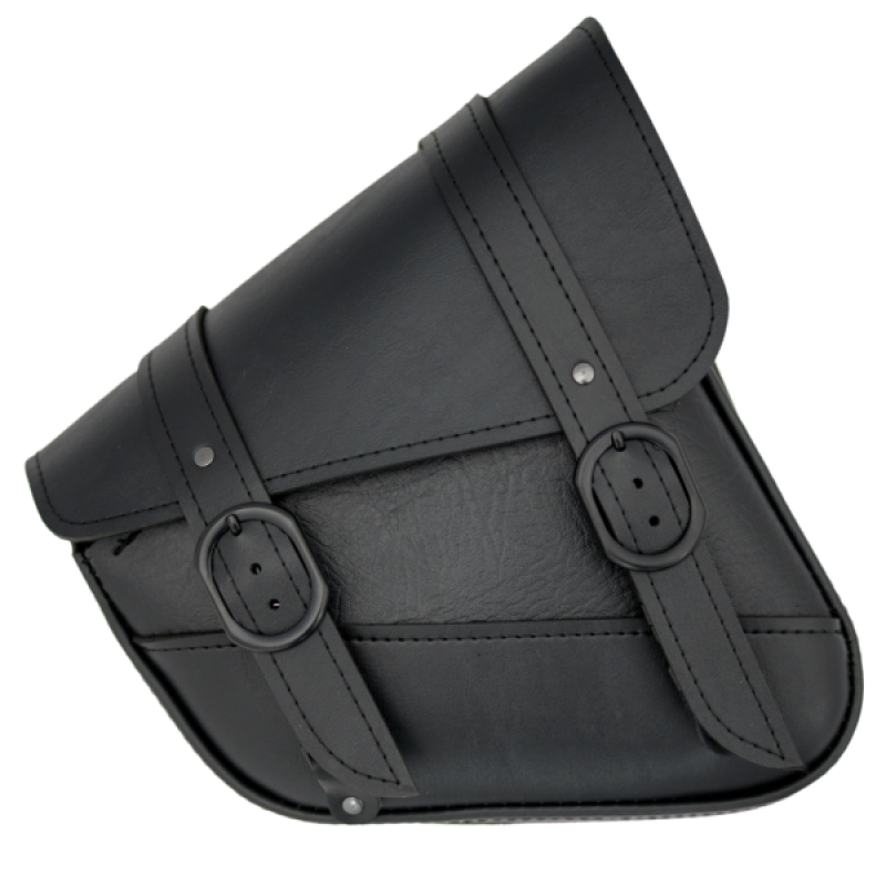 Willie &amp; Max HD Sportsters,Custom Hard Tails Black Jack Swingarm Bag Dual Shock w/Blk Buckle - Black