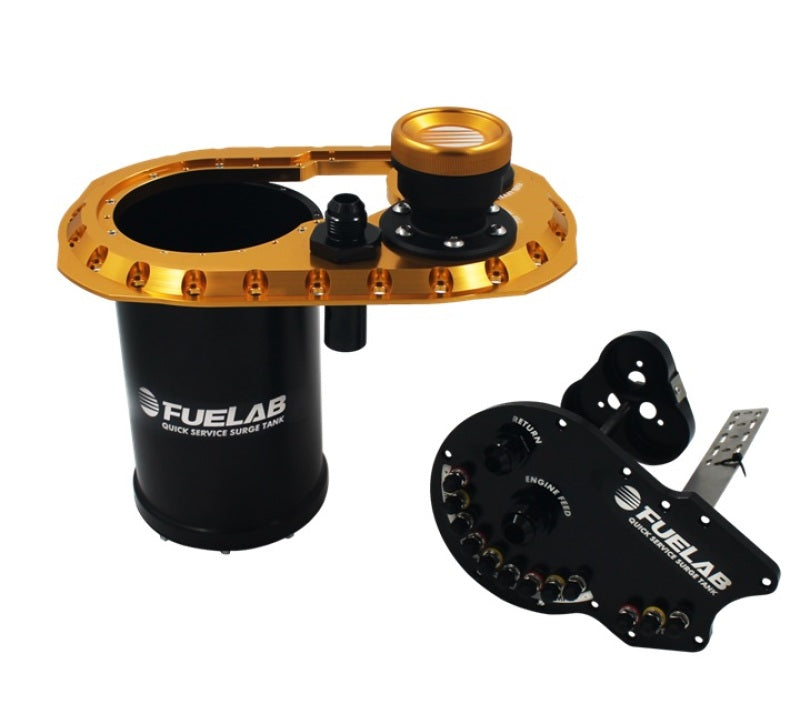 Fuelab Quick Service Surge Tank 2.0 w/No Lift Pump &amp; No Surge Pump - Gold