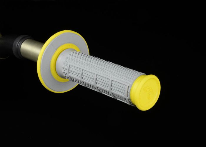 RENTHAL GRIPS DL TPR DIAMOND / WAFFLE GREY / YELLOW
