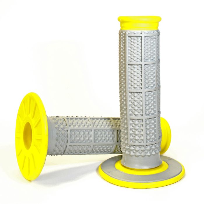 RENTHAL GRIPS DL TPR DIAMOND / WAFFLE GREY / YELLOW