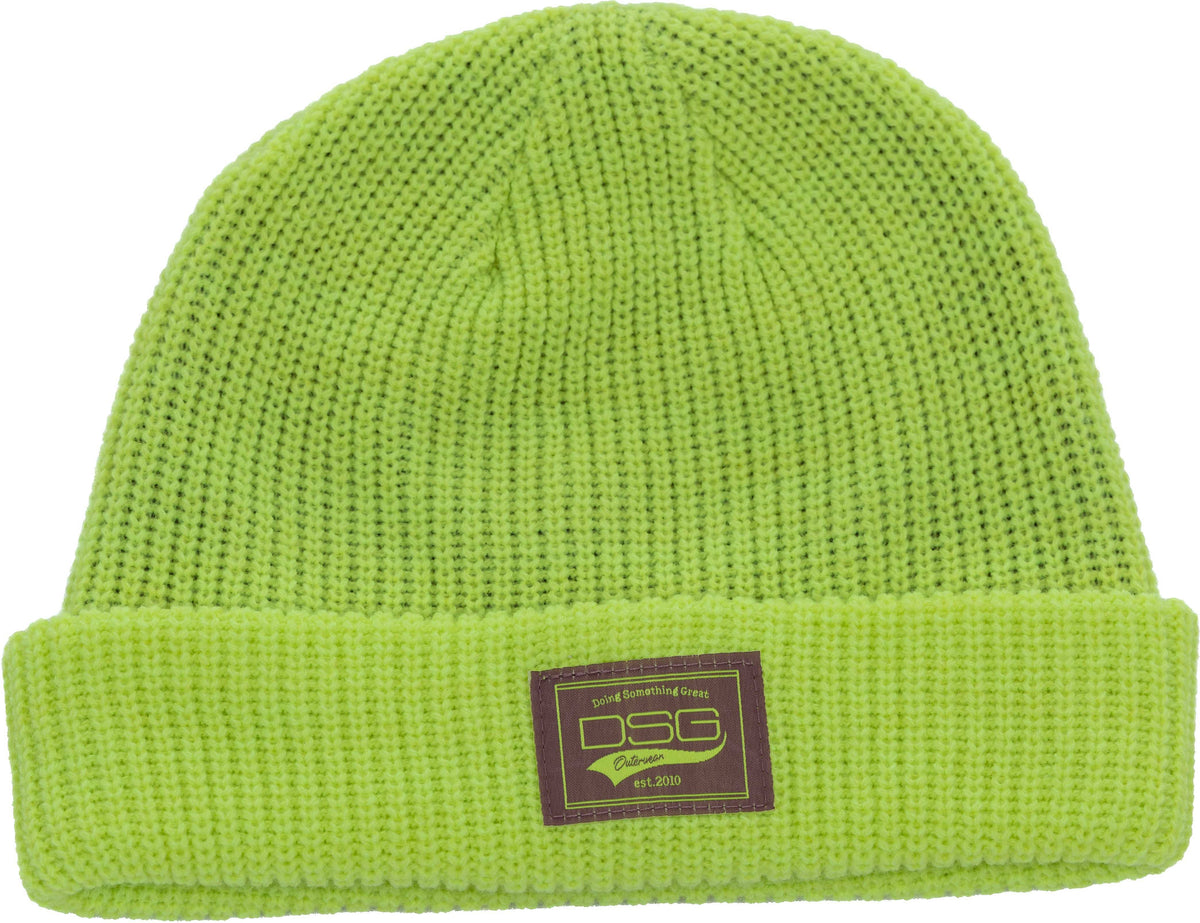 Cap Knit Beanie Neon Lemon