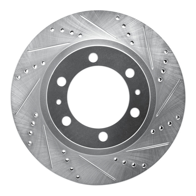 DFC 05-23 Toyota Tacoma Front Right Drilled &amp; Slotted Silver Brake Rotor