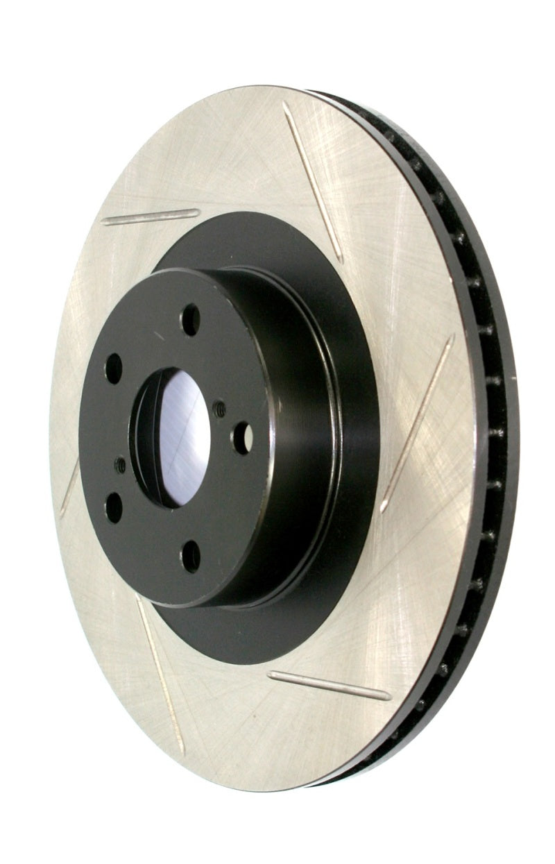 StopTech 15-19 Subaru WRX / Legacy / Outback &amp; 08-14 Tribeca Slotted Sport Left Brake Rotor