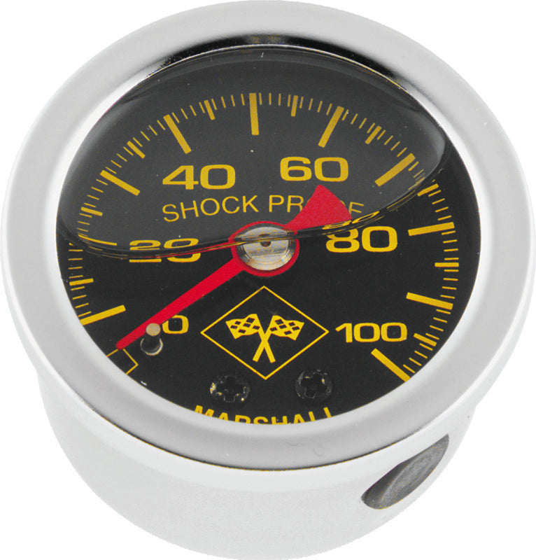 Bikers Choice 0-100 PSI Oil Pressure Gauge Black Face Stainless Bezel Liquid Filled Universal Custom