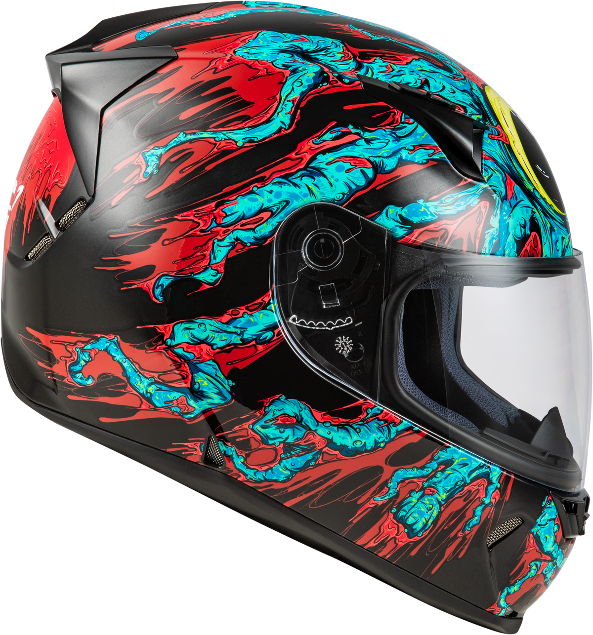 Revolt Space Creep Helmet Light Blue/Black/Red Xl