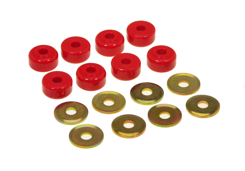 Prothane Universal End Link Bushings &amp; Washers - 5/8 x 1 1/8 OD - Red