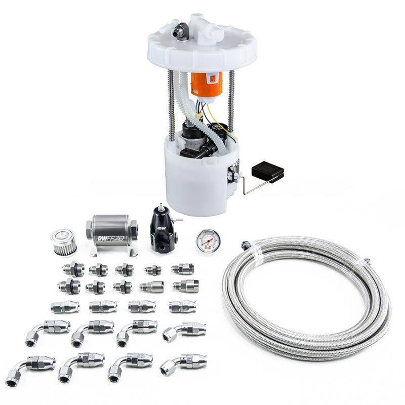 DeatschWerks 06-11 Honda Civic Si K20 DW400 Pump Module &amp; Return Kit w/PTFE Fuel Lines