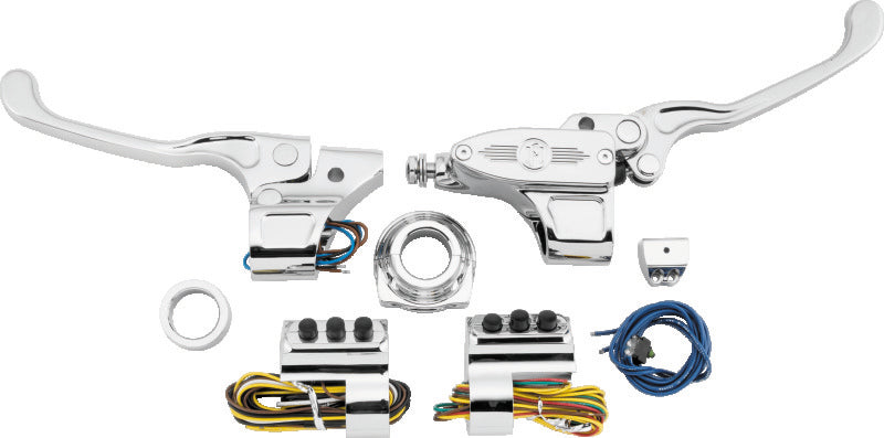 Performance Machine  9/16 Hand Cntrl Set Cbl - Chrome