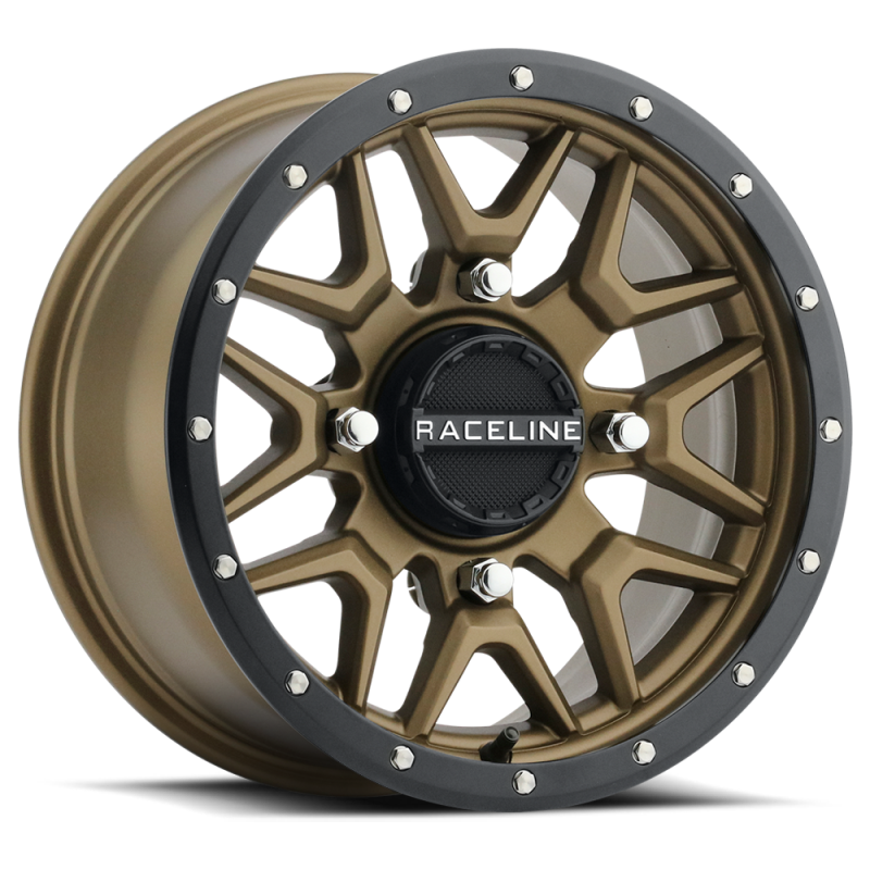 Raceline A94BZ Krank 14x7in / 4x137 BP / 10mm Offset / 110.18mm Bore - Bronze &amp; Black Lip Wheel
