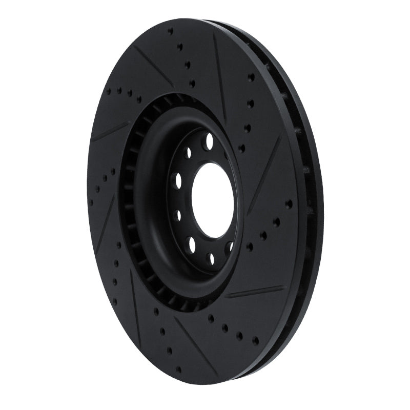 DFC 17-25 Alfa Romeo GIULIA Front Left Drilled & Slotted Black Brake Rotor