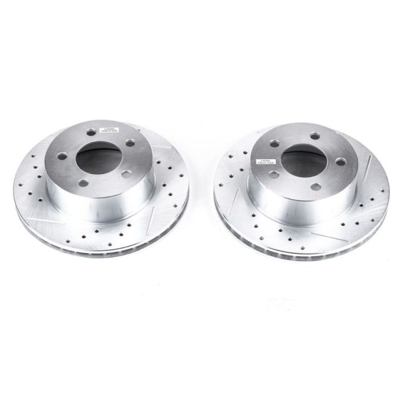 Power Stop 90-99 Jeep Cherokee Front Evolution Drilled &amp; Slotted Rotors - Pair