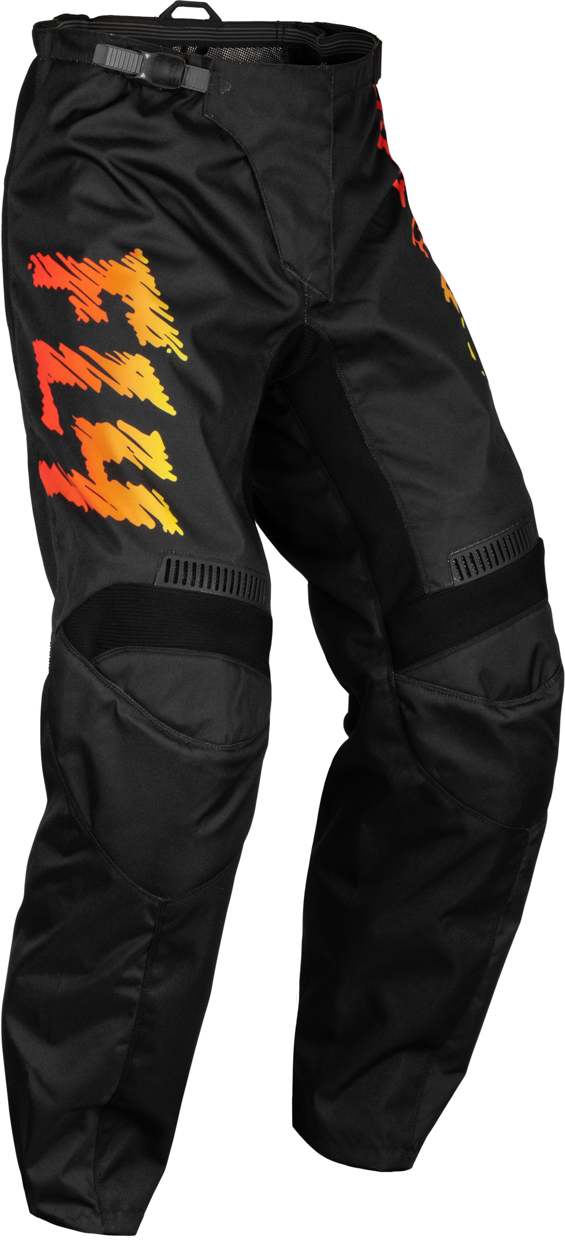 Youth F 16 Pants Black/Yellow/Orange Sz 24