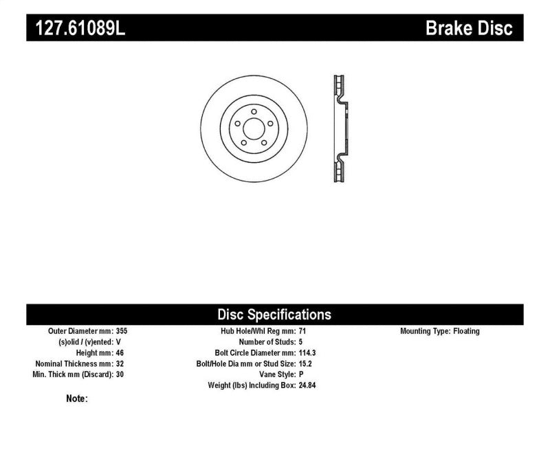 StopTech Slotted &amp; Drilled Sport Brake Rotor