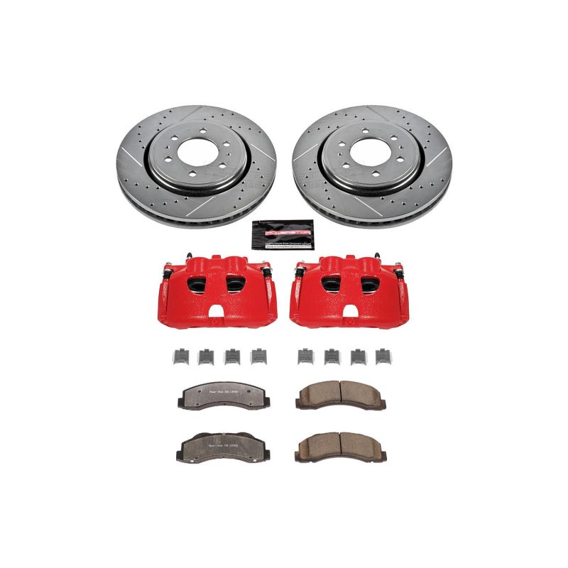 Power Stop 10-21 Lincoln Navigator Front Z36 Truck &amp; Tow Kit w/Cals