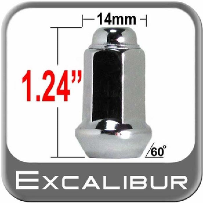LUG NUT 10MM X 1.25 CHROME CONICAL (TAPERED)