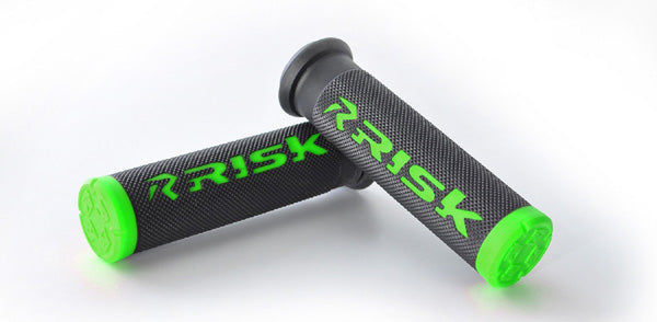 RISK RACING ATV/MTB GRIPS - FUSION 2.0 WITH GRIP TECH - GREEN