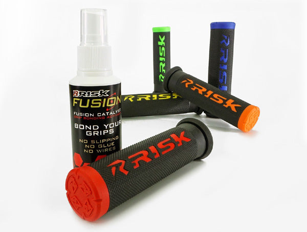 RISK RACING ATV/MTB GRIPS - FUSION 2.0 WITH GRIP TECH - GREEN