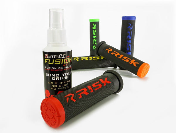 RISK RACING ATV/MTB GRIPS - FUSION 2.0 WITH GRIP TECH YELLOW