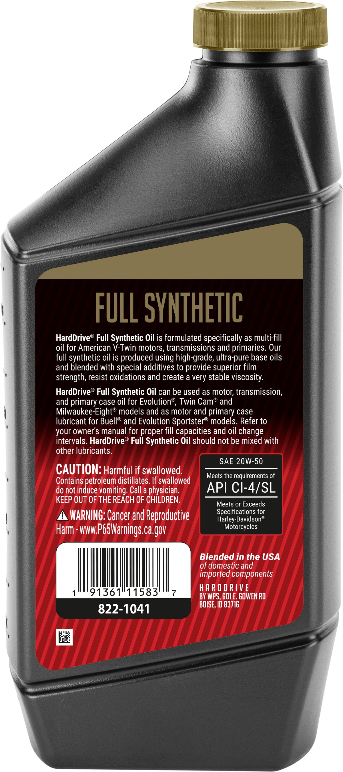 Full Synthetic Engine Oil 20w50 1qt